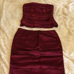NWT ❤️RED satin White House Black market outfit